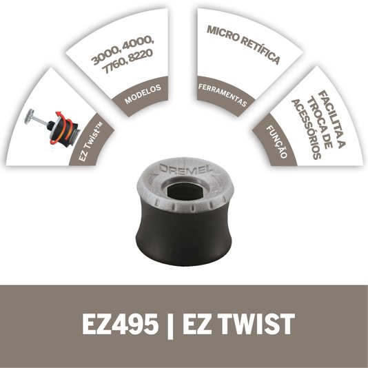 Tampa Para Troca Rápida De Acessórios Dremel - Ez495 - 26150495Aa