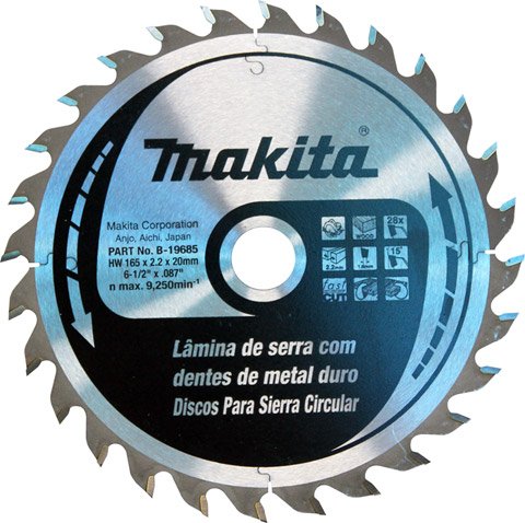 Lamina De Serra T.c.t. 165X20Mm 28T - B-19685 - Makita