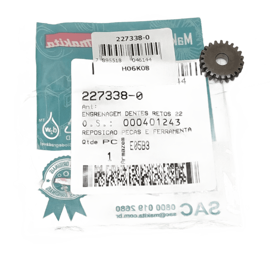 Eixo Da Engrenagem 22 - 227338-0 - Makita