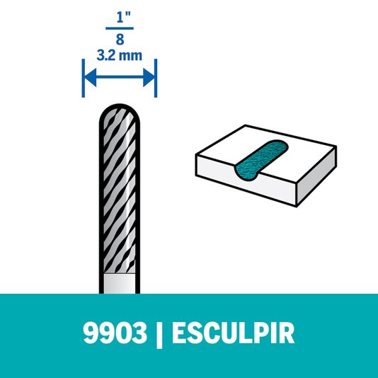 Escareador De Tungstênio 1/8" Multiuso 3,2Mm Dremel - 9903 - 2615009903