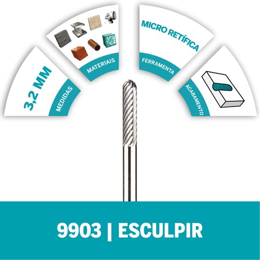 Escareador De Tungstênio 1/8" Multiuso 3,2Mm Dremel - 9903 - 2615009903