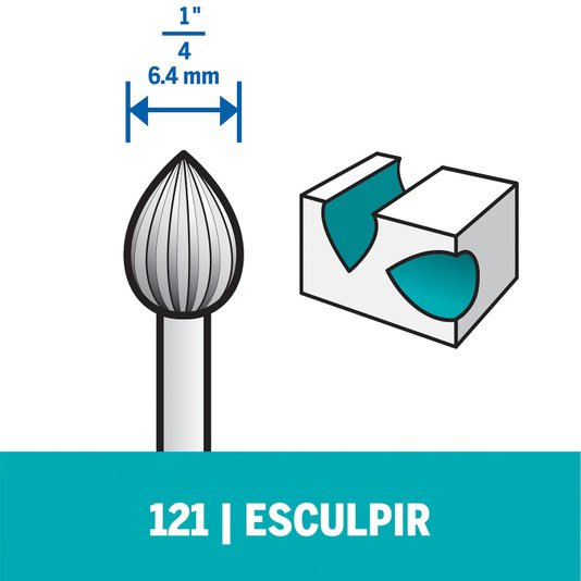 Escareador Cônico 1/4 6,4Mm Dremel 121 - 2615000121