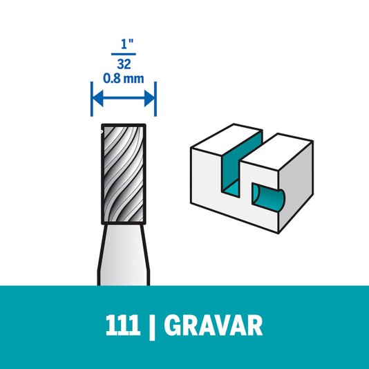 Escareador Cilíndrico Gravação Ponta Fina 0,8Mm Dremel - 111 - 26150111Ac