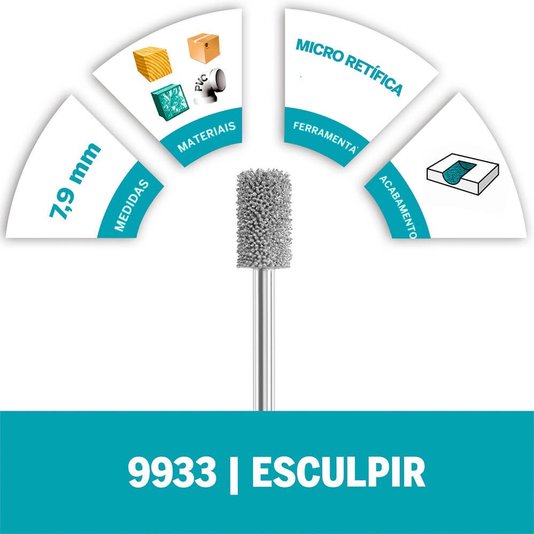 Escareador Ponta Montada Tungstênio 5/16" Dremel - 9933 - 2615009933