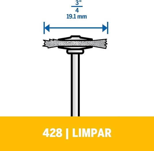Escova De Aço Carbono Circular 2Pçs 19Mm 3/4" Dremel - 428 - 26150428Ab