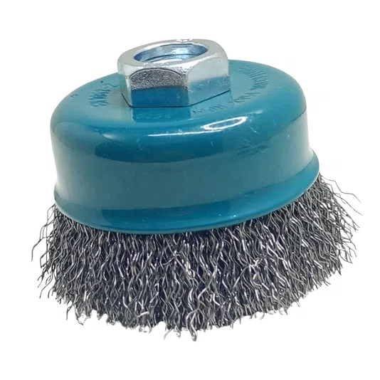 Escova De Aço Copo 75Mm M14 Com Fio Ondulado Makita - D-24094