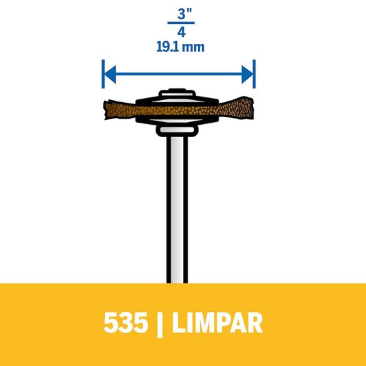 Escova De Latão 2 Unidades Circular Dremel - 535 - 26150535Ab