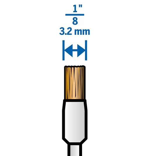 Escova De Latão Pincel 3,2Mm 1/8" 2 Unidades Dremel - 537 - 26150537Aa