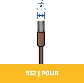 Escova De Latão Pincel 3,2Mm 1/8" 2 Unidades Dremel - 537 - 26150537Aa