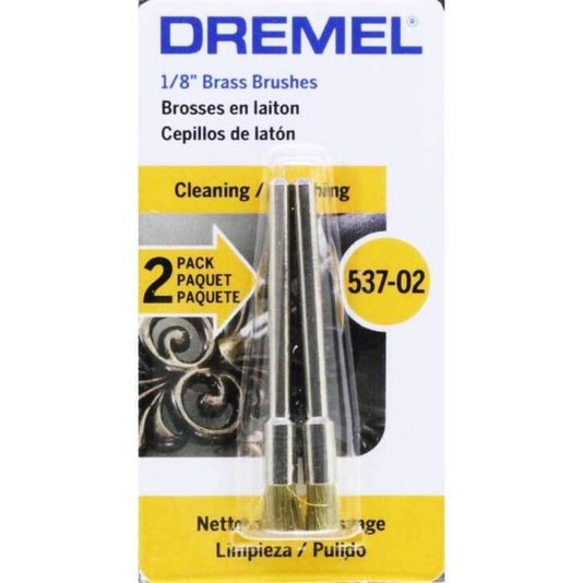 Escova De Latão Pincel 3,2Mm 1/8" 2 Unidades Dremel - 537 - 26150537Aa