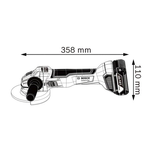 Esmerilhadeira 5" 18V Gws 18V-10 Bosch - 06019J40E0