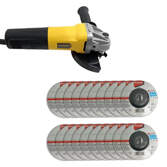 Esmerilhadeira Angular 115mm (4-1/2") 220V Lea-650 + 20 Discos de Desbaste 115mm Grão A36N