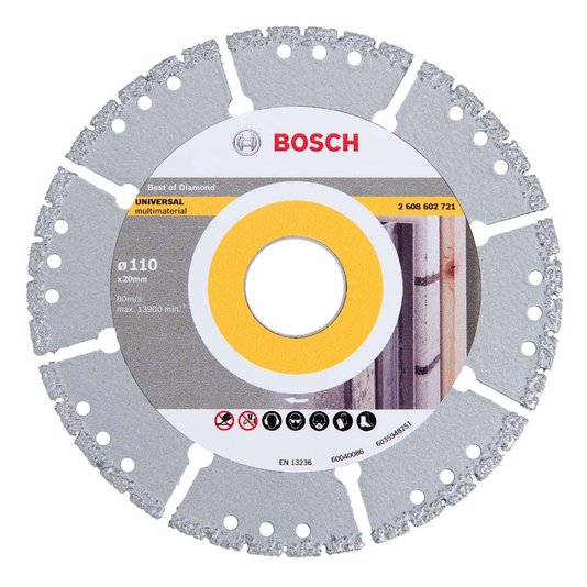 Disco Diamantado Bosch Upp Seg Multi Uso 110Mm - 2608602721