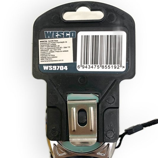 Fita Metrica Tipo Trena 5M - Ws9704 - Wesco