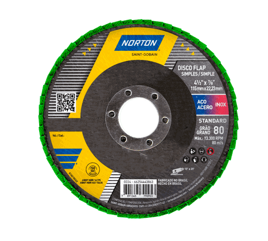 Flap Fibra R244 Standard 115X22.23 0080 Cx100 000000066254443863
