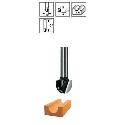 Fresa Meia-Cana 6 Mm 1/2" Bosch - 2608628450