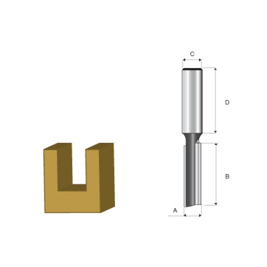 Fresa Paralela Dupla 20 Mm Makita - D-09313