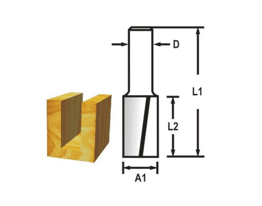 Fresa Paralela Dupla Diam 3/8 Haste 1/4 D-49074