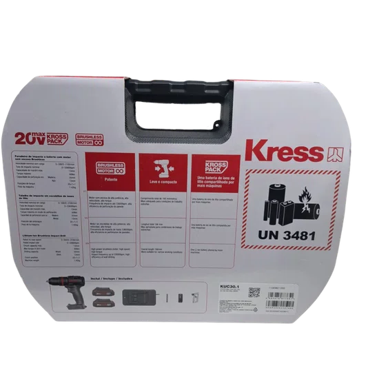 Furadeira De Impacto Brushless 20V 13Mm Kuc30.1 - Kress