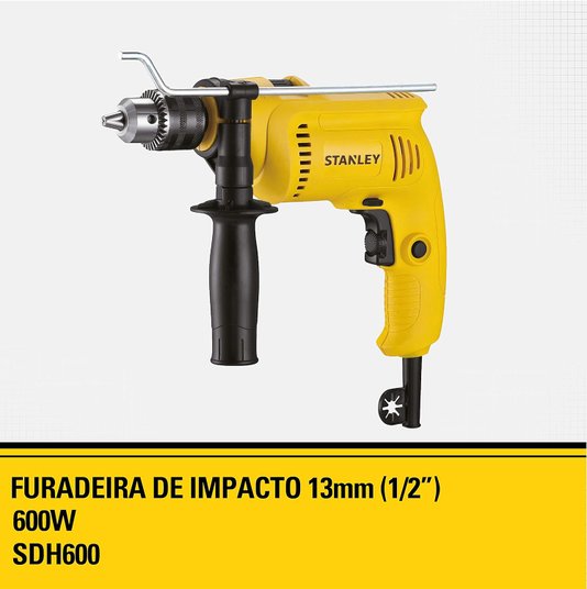 Furadeira Impacto 1/2 600W 220V Sdh600-B2 - Stanley
