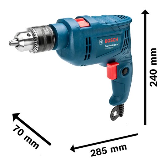 Furadeira Impacto Gsb 550 Re 550W 220V - 06011B60E4 - Bosch