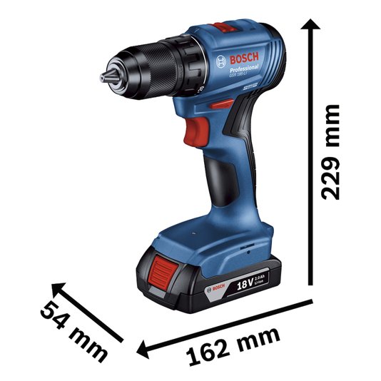 Furadeira/Parafusadeira 18V Bosch Gsr185Li-2B Sem Fio, 2 Baterias 06019K30E1
