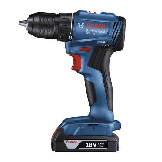 Furadeira/Parafusadeira 18V Bosch Gsr185Li-2B Sem Fio, 2 Baterias 06019K30E1