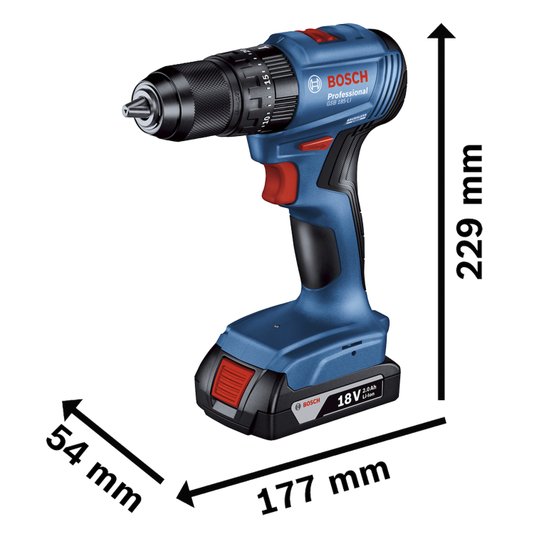 Furadeira/Parafusadeira Impacto Gsb 185-Li 18V C/2 Baterias - Bosch