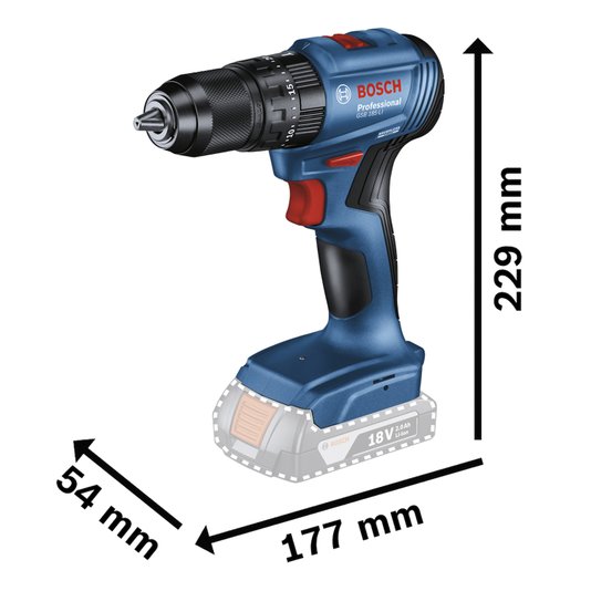 Furadeira Parafusadeira Impacto 18V Bosch Gsb185Li-Sb Sem Fio