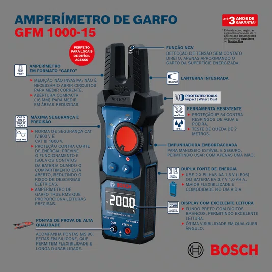 Gfm 1000 15: Ampera Metro De Garfo 0601077400000