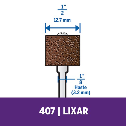 Haste Para Lixar De 12,7Mm + Tubo De Lixa Grão Grosso (407)