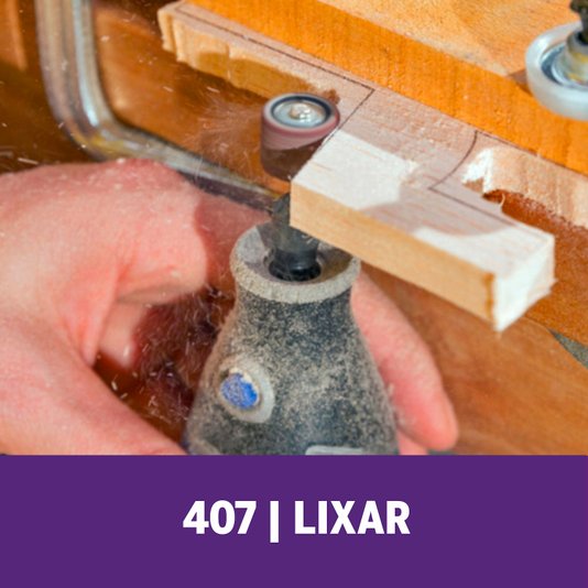 Haste Para Lixar De 12,7Mm + Tubo De Lixa Grão Grosso (407)