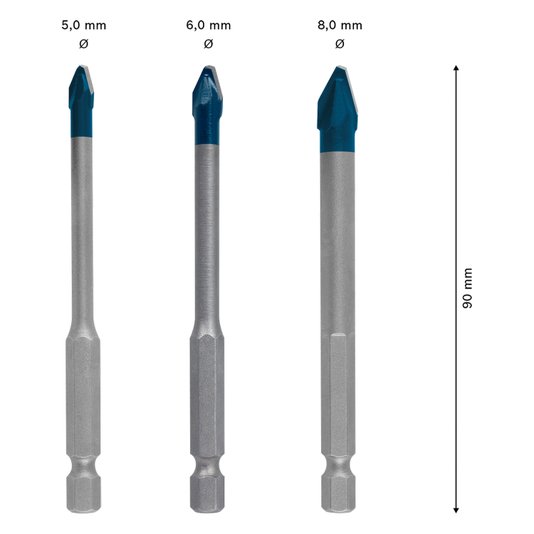 Brocas Hex-9 Hard Ceramic 5/6/8 Mm 2608900595 - Bosch