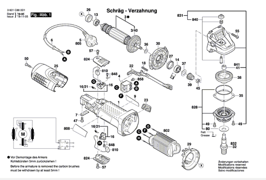 Induzido 127V Para Esmerilhadeira 1388 Bosch - 1619P05211