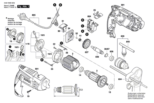 Induzido Rotor 220V P/ Gsb 13 Re 1604010B3V - Bosch