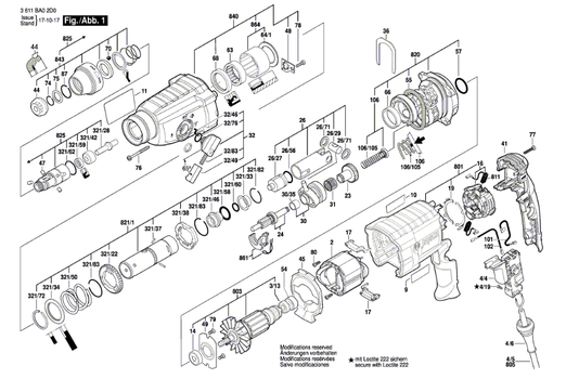 Induzido Para Martelo Bosch Gbh 2-24D 220V - Bosch