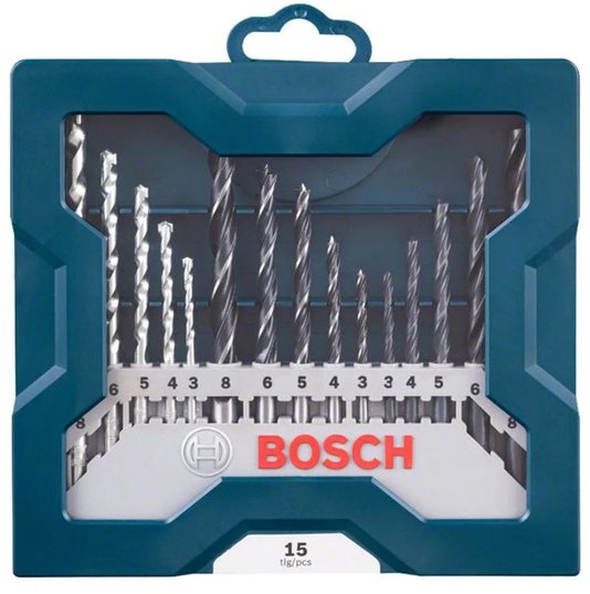 Jogo De Brocas Bits Bosch 15 Peças - 2607017504