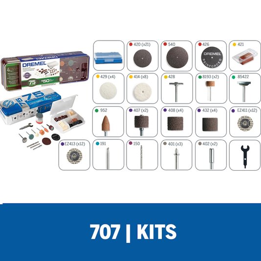 Kit Acessórios 75 Peças Dremel - 707 - 26150707Ac