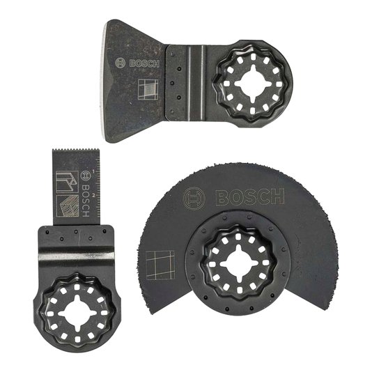 Kit Básico 3 Peças Azulejo Multiferramenta Bosch - 2608662342
