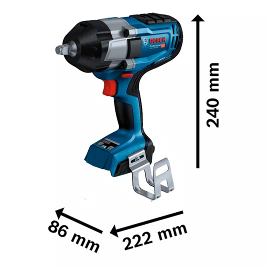 Kit Bosch Chave de Impacto GDS 18V-1000 + 2 Baterias 8Ah Pro Core e Carregador 220V