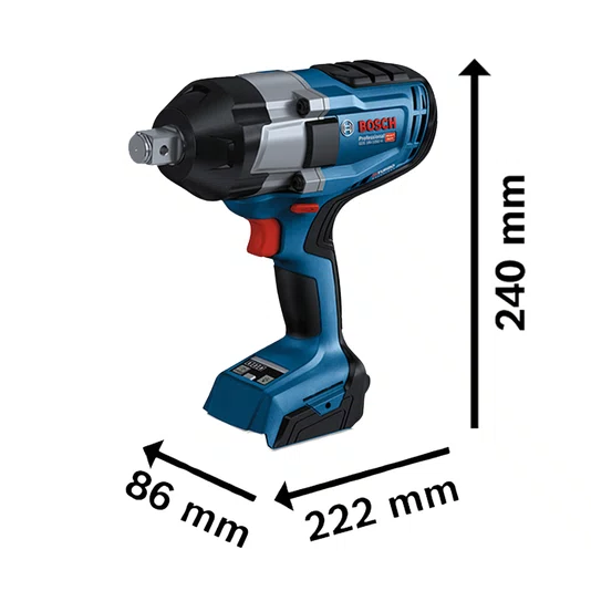 Kit Bosch Chave de Impacto GDS 18V-1050 H + 2 Baterias 4Ah e Carregador Bivolt
