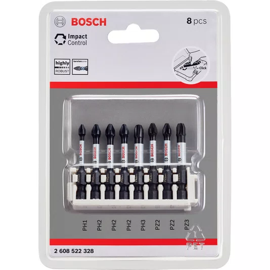 Kit Bosch Com 8 Bits 55Mm Impact Control  - 2608522328
