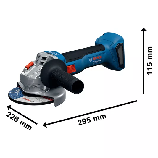 Kit Bosch Esmerilhadeira 5" GWS 18V-8 + 2 Baterias 4Ah e Carregador Bivolt