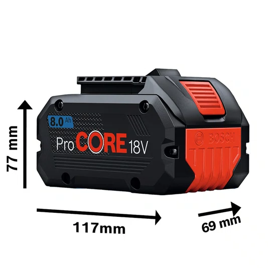 Kit Bosch Serra Sabre GSA 18V-32 + 2 Baterias 8Ah Pro Core e Carregador 220V