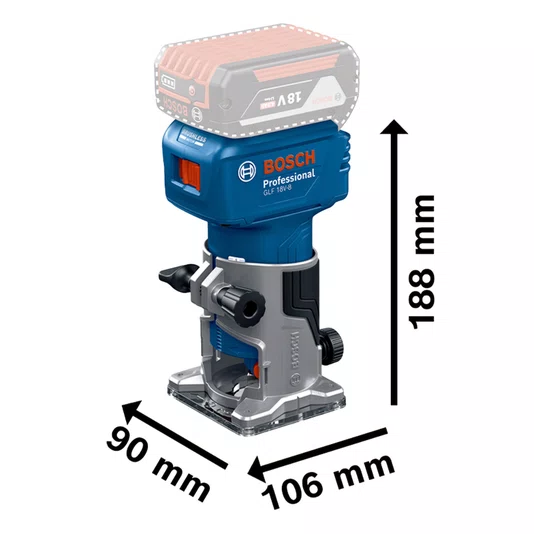 Kit Bosch Tupia GLF 18V-8 + 2 Baterias 8Ah Pro Core e Carregador 220V