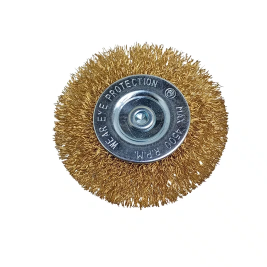 Kit Com 5 Escovas Circulares De Aço Para Limpeza Com Haste 1/4" Lotus - 4448
