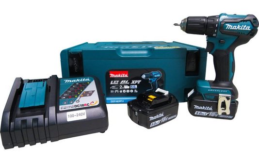 Kit Combo Parafusadeira e Furadeira Angular Bateria Makita 18v