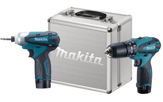 Kit Combo Parafusadeira + Parafusadeira de Impacto + Aspirador 12v Makita