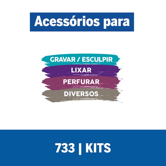 Kit De 20 Acessórios Para Madeira Micro Retífica Dremel - 733 - 26150733Ab