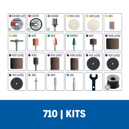 Kit De Acessorios Multiuso 160 Pcs Dremel - 710 - 26150710Ak